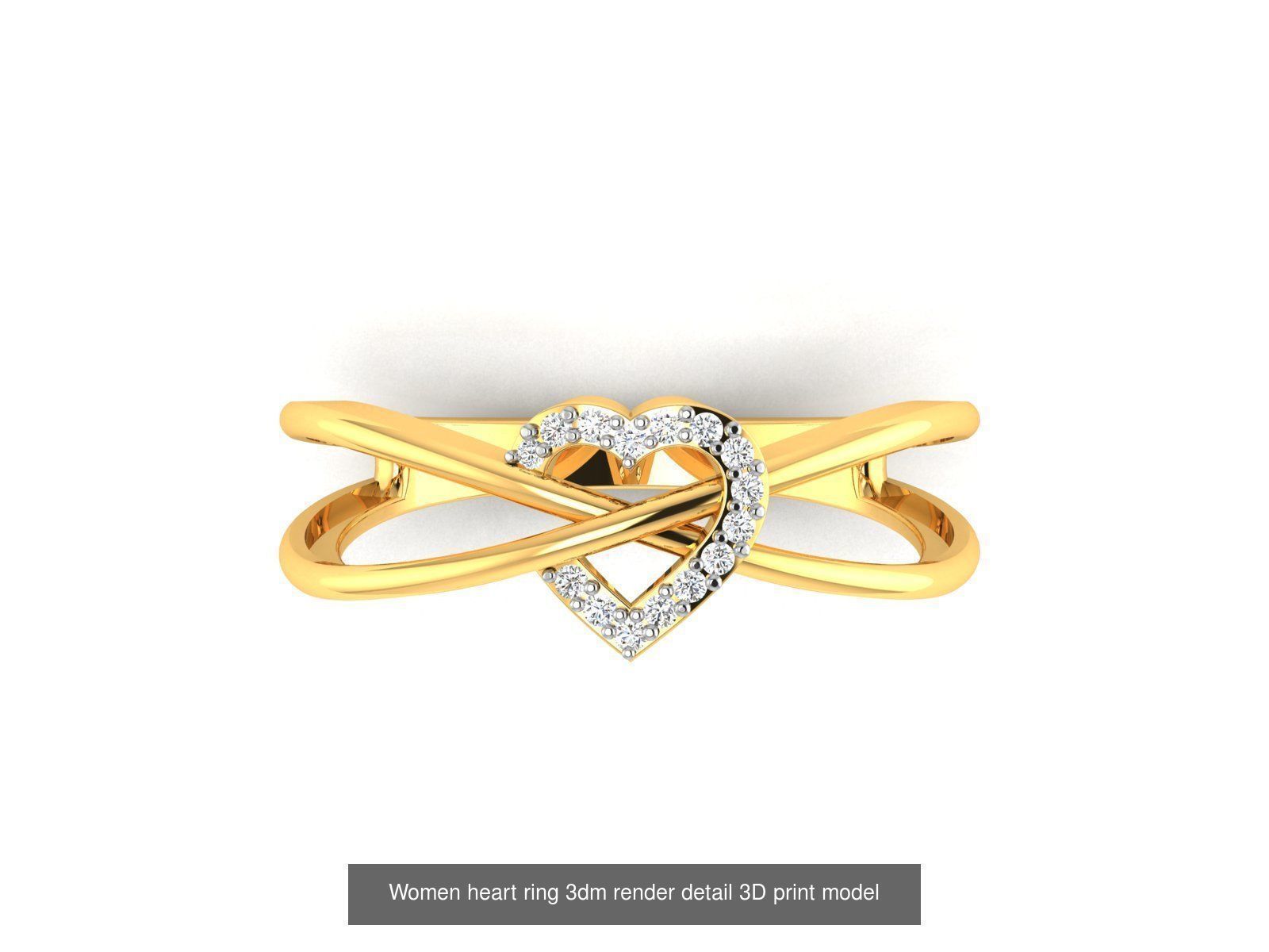 201 Love valentine ring earrings pendant 3dm render details 3D Model Collection_197