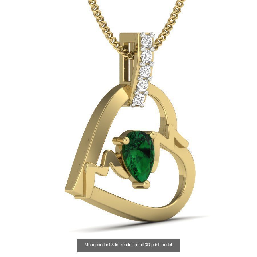 201 Love valentine ring earrings pendant 3dm render details 3D Model Collection_53