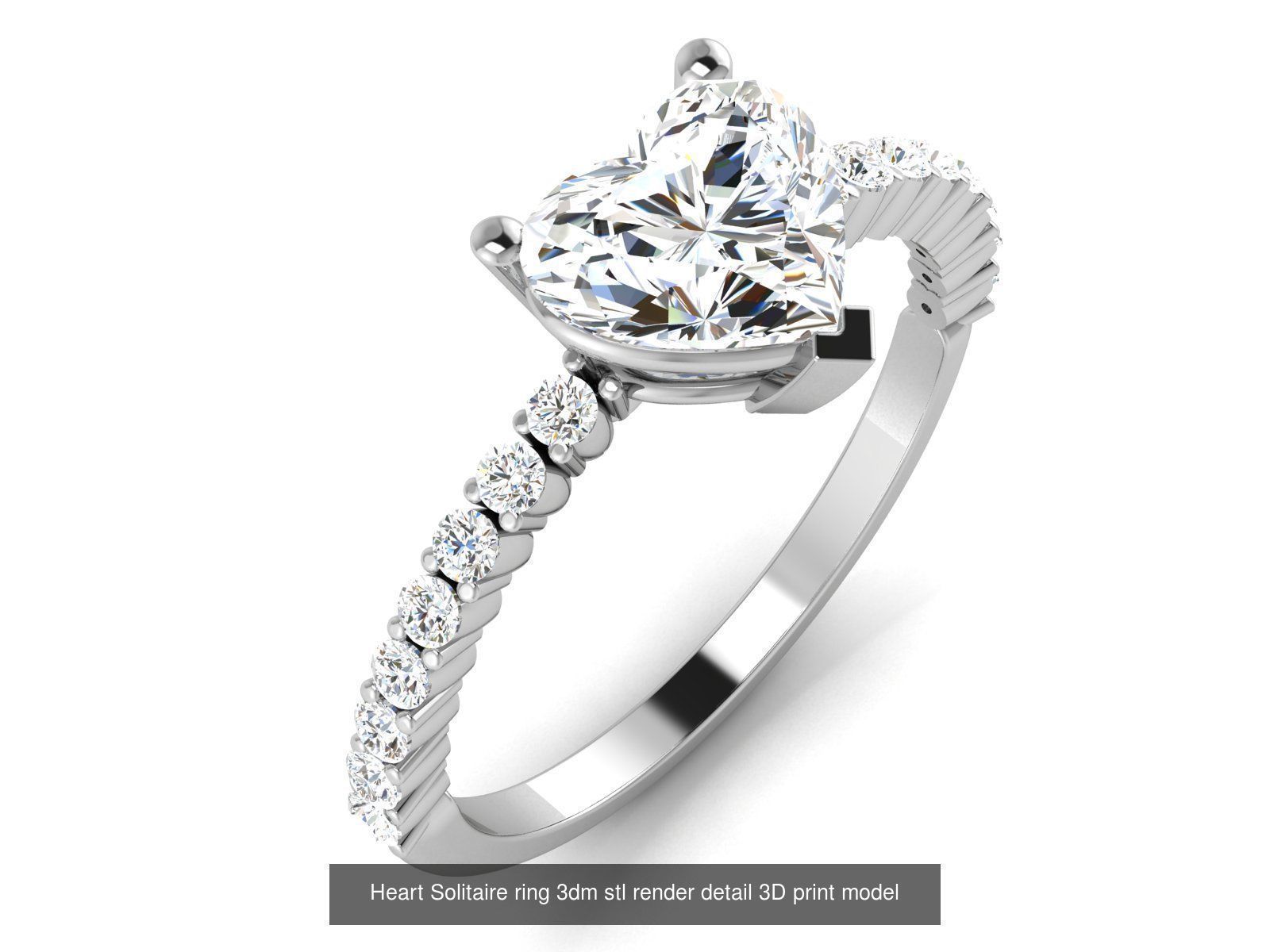 201 Love valentine ring earrings pendant 3dm render details 3D Model Collection_27