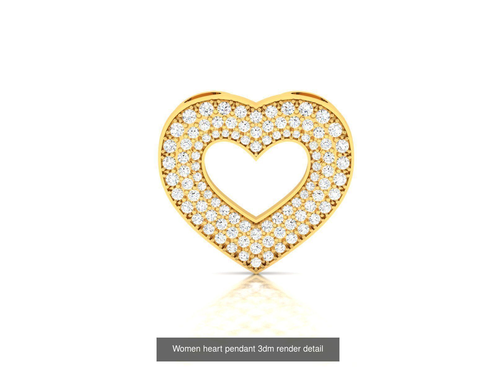 201 Love valentine ring earrings pendant 3dm render details 3D Model Collection_160