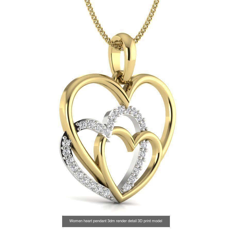 201 Love valentine ring earrings pendant 3dm render details 3D Model Collection_50