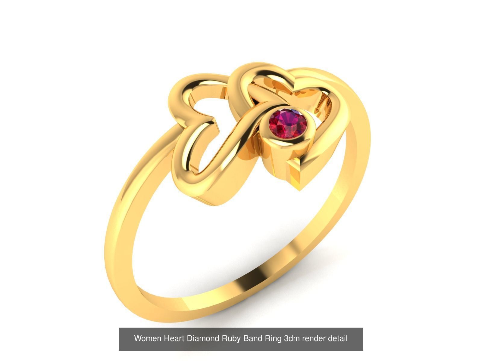 201 Love valentine ring earrings pendant 3dm render details 3D Model Collection_191