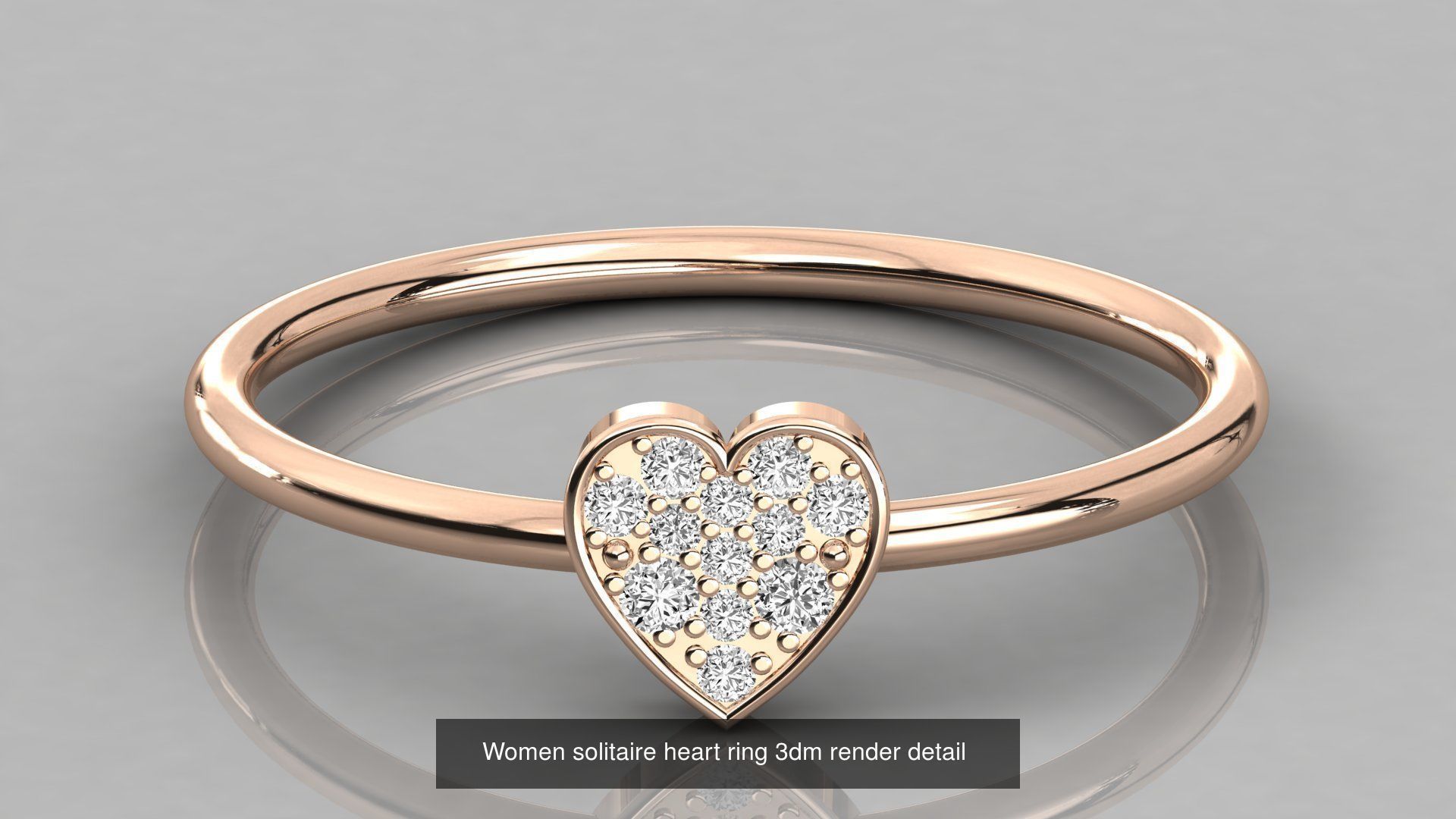 201 Love valentine ring earrings pendant 3dm render details 3D Model Collection_116