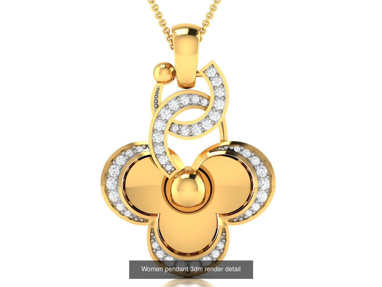 201 Love valentine ring earrings pendant 3dm render details 3D Model Collection_154
