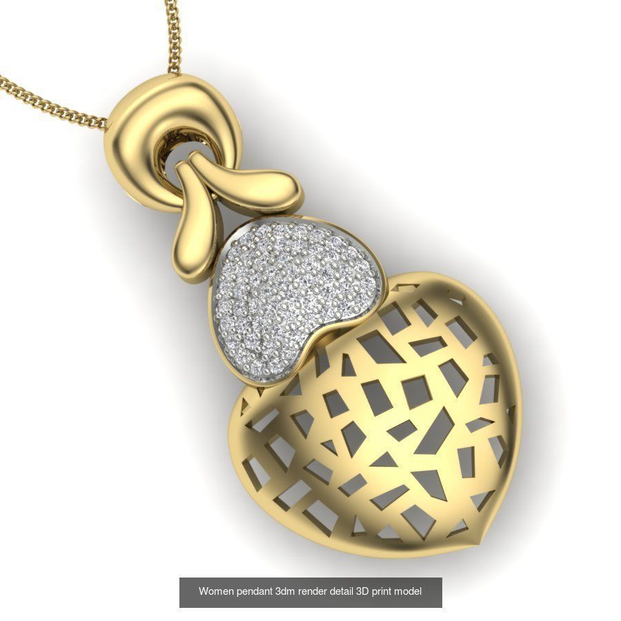 201 Love valentine ring earrings pendant 3dm render details 3D Model Collection_42