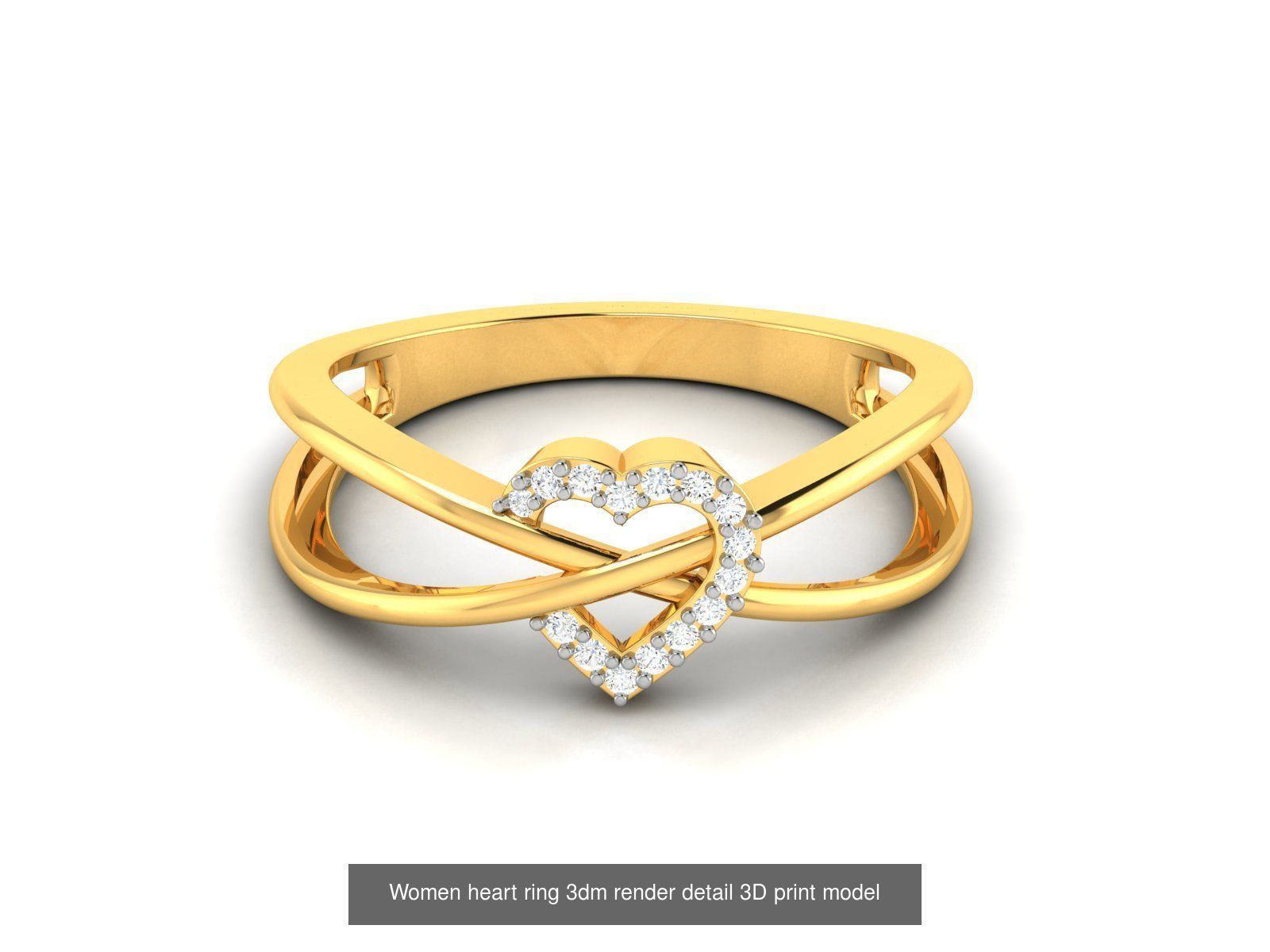201 Love valentine ring earrings pendant 3dm render details 3D Model Collection_207