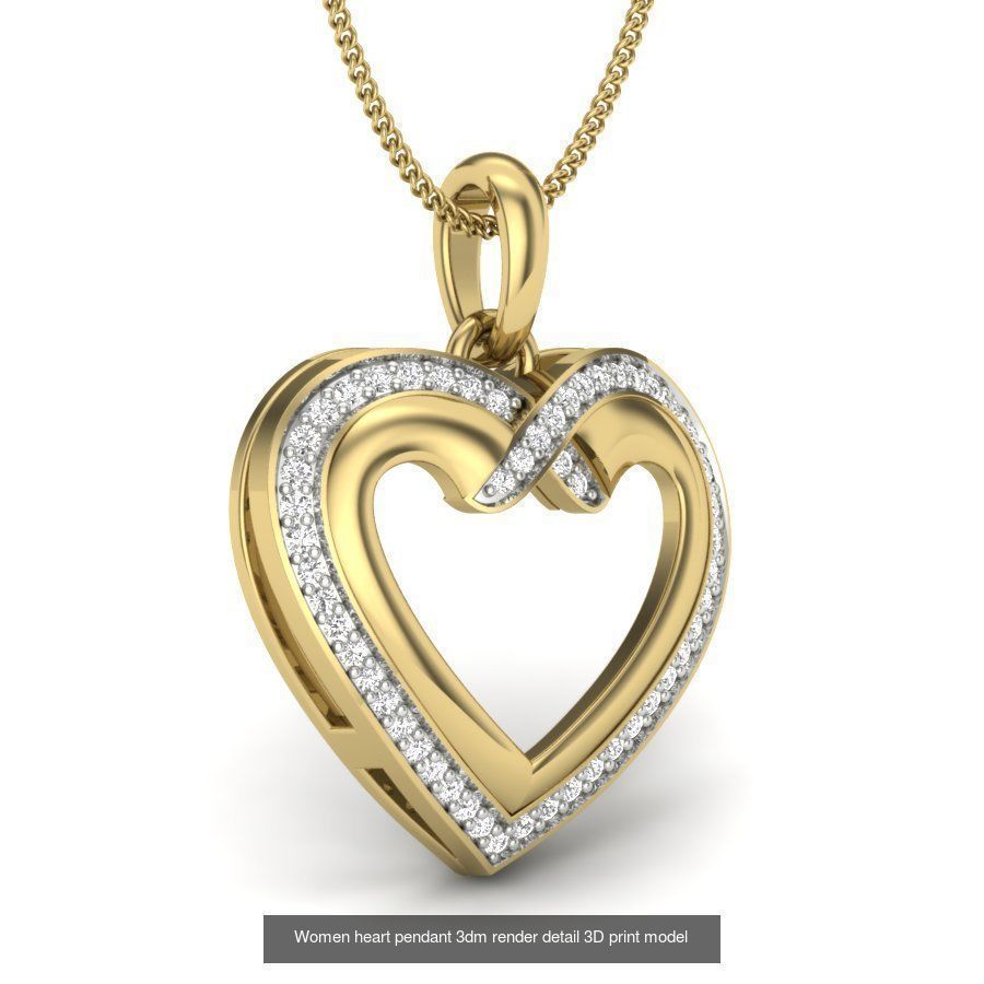201 Love valentine ring earrings pendant 3dm render details 3D Model Collection_45