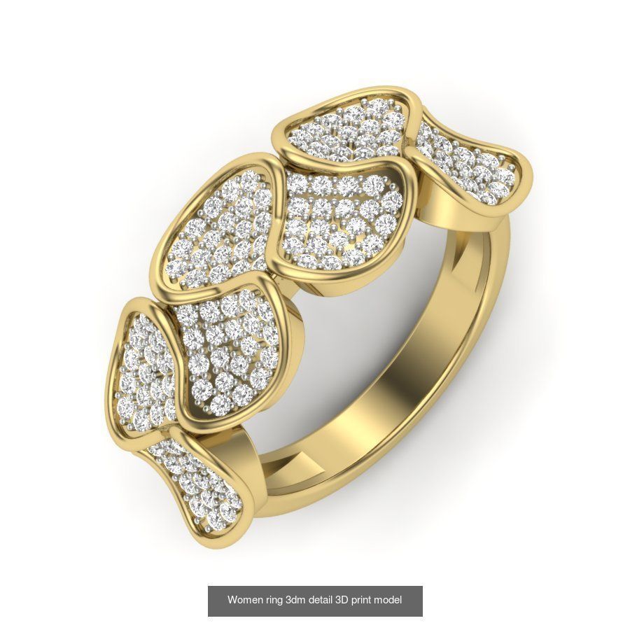 201 Love valentine ring earrings pendant 3dm render details 3D Model Collection_41