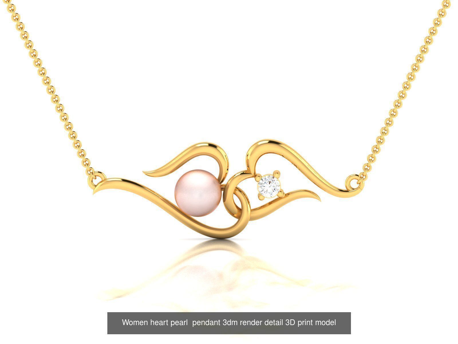 201 Love valentine ring earrings pendant 3dm render details 3D Model Collection_202