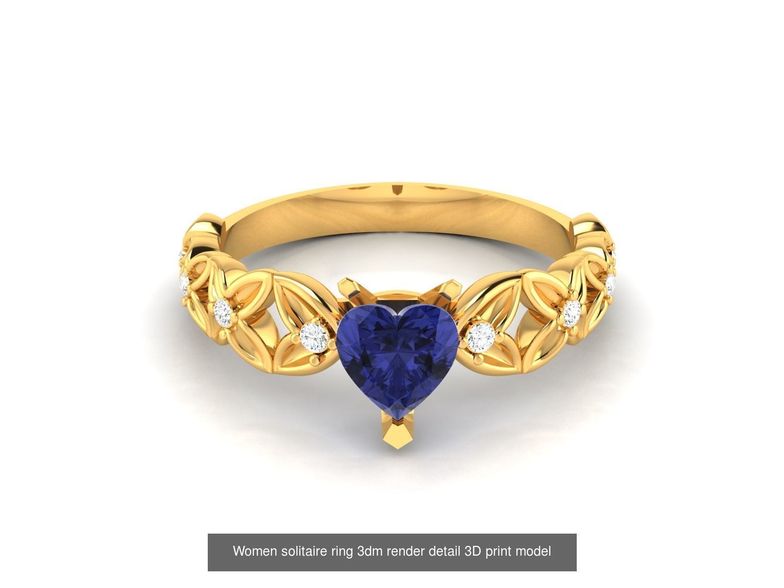 201 Love valentine ring earrings pendant 3dm render details 3D Model Collection_195