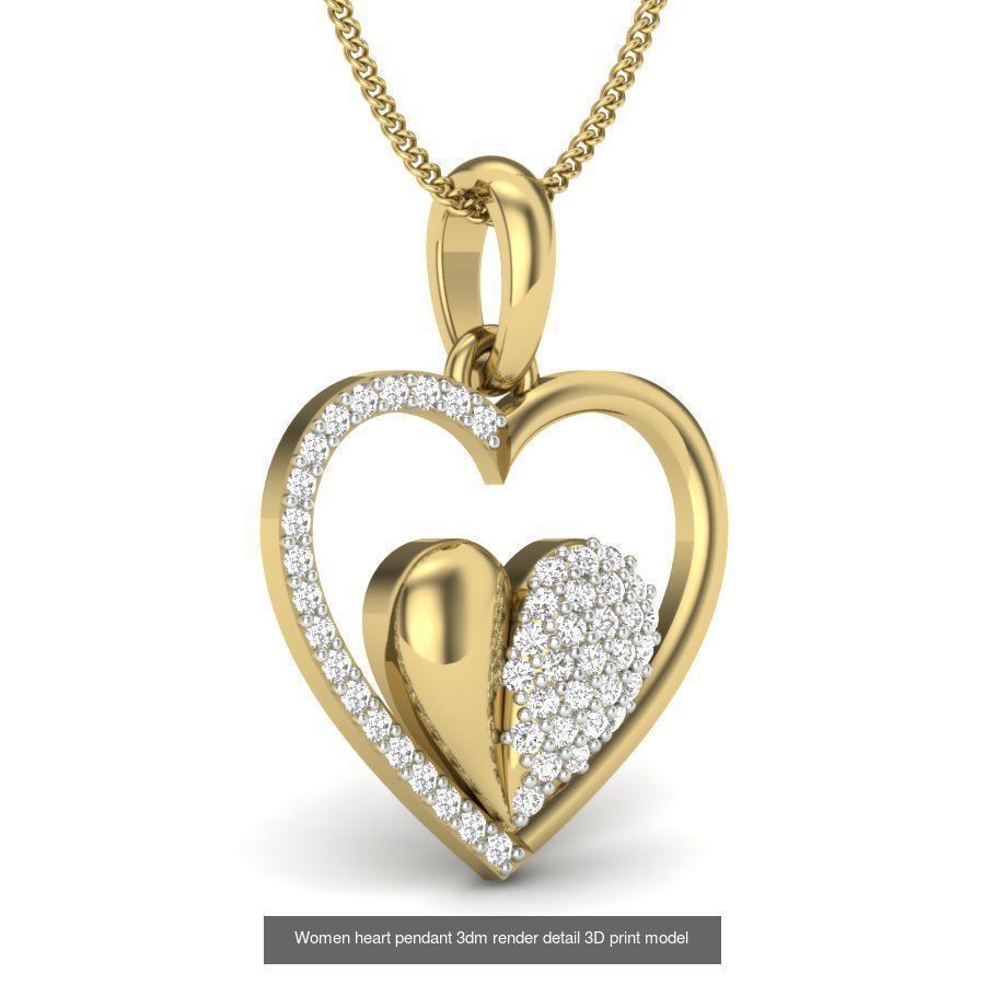 201 Love valentine ring earrings pendant 3dm render details 3D Model Collection_49