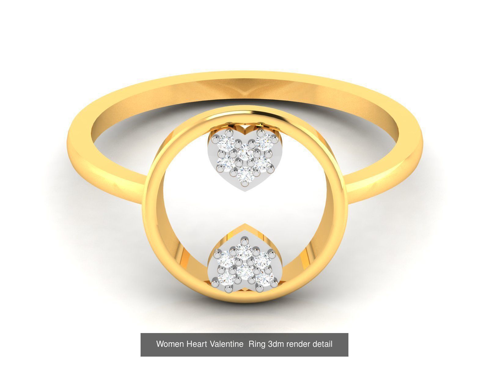 201 Love valentine ring earrings pendant 3dm render details 3D Model Collection_185