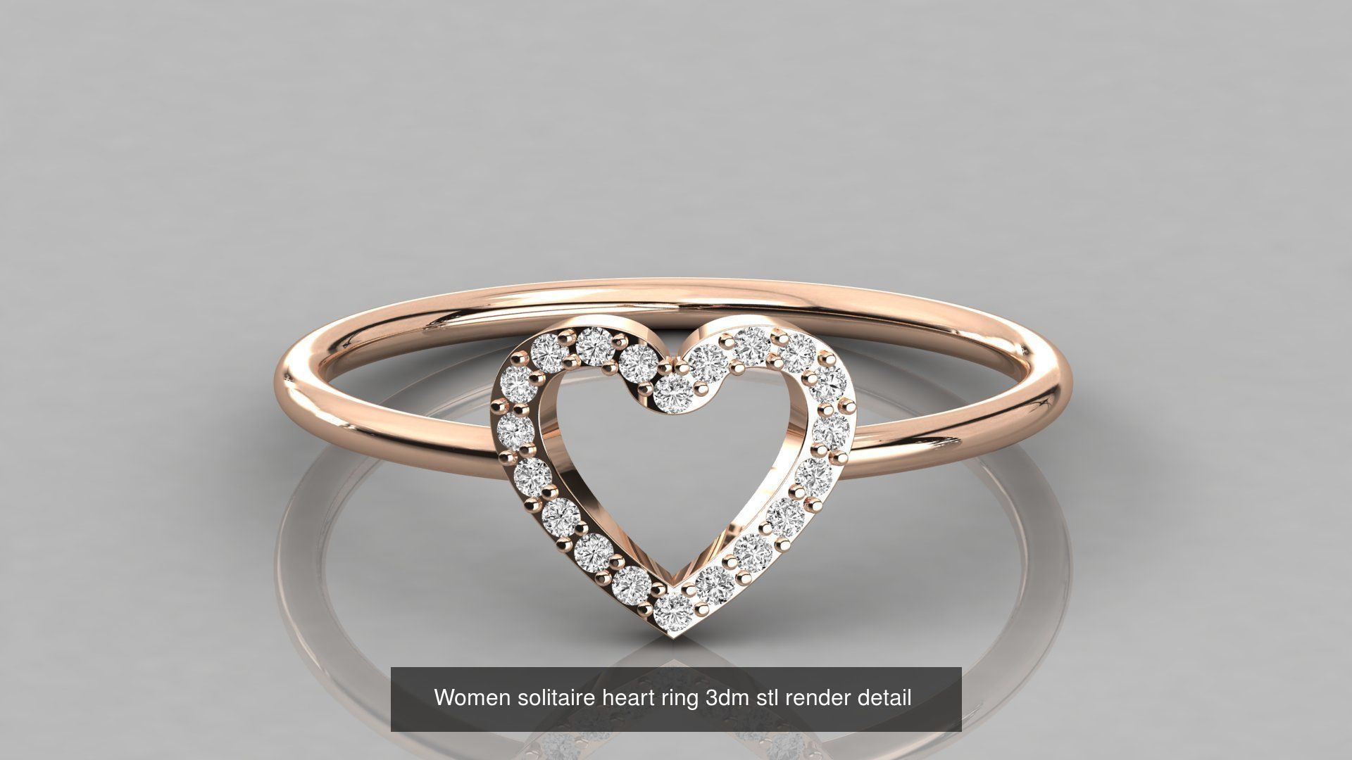 201 Love valentine ring earrings pendant 3dm render details 3D Model Collection_114