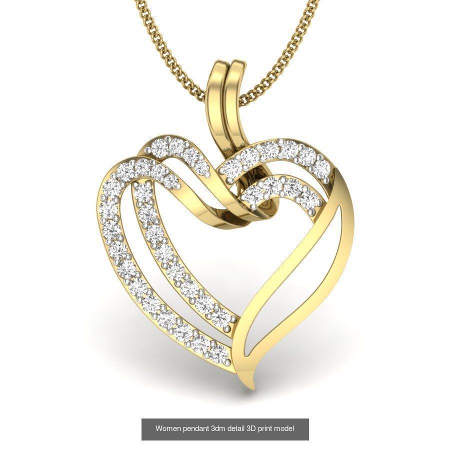 201 Love valentine ring earrings pendant 3dm render details 3D Model Collection_76