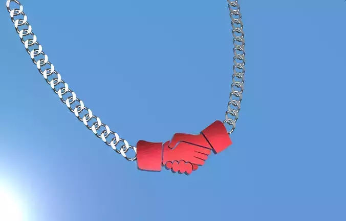Handshake necklace