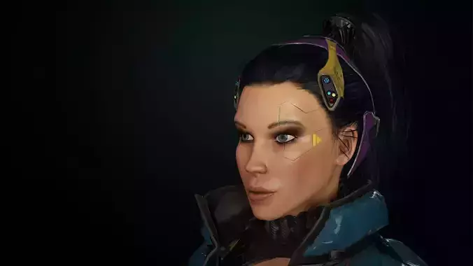 Cyberpunk Girl gameready