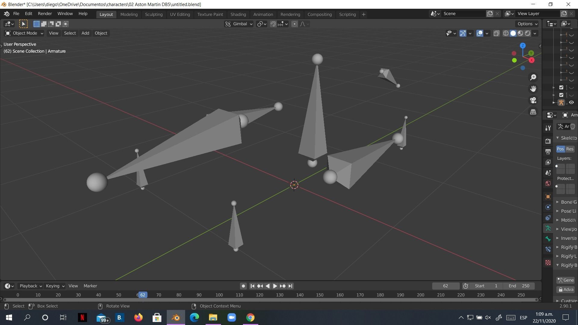 Aston Martin DB5 Car 3D model rigged 3D model_14