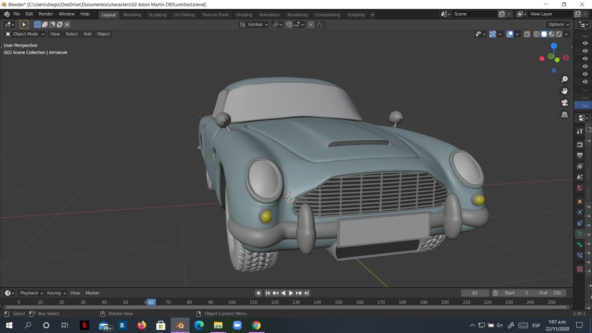 Aston Martin DB5 Car 3D model rigged 3D model_33