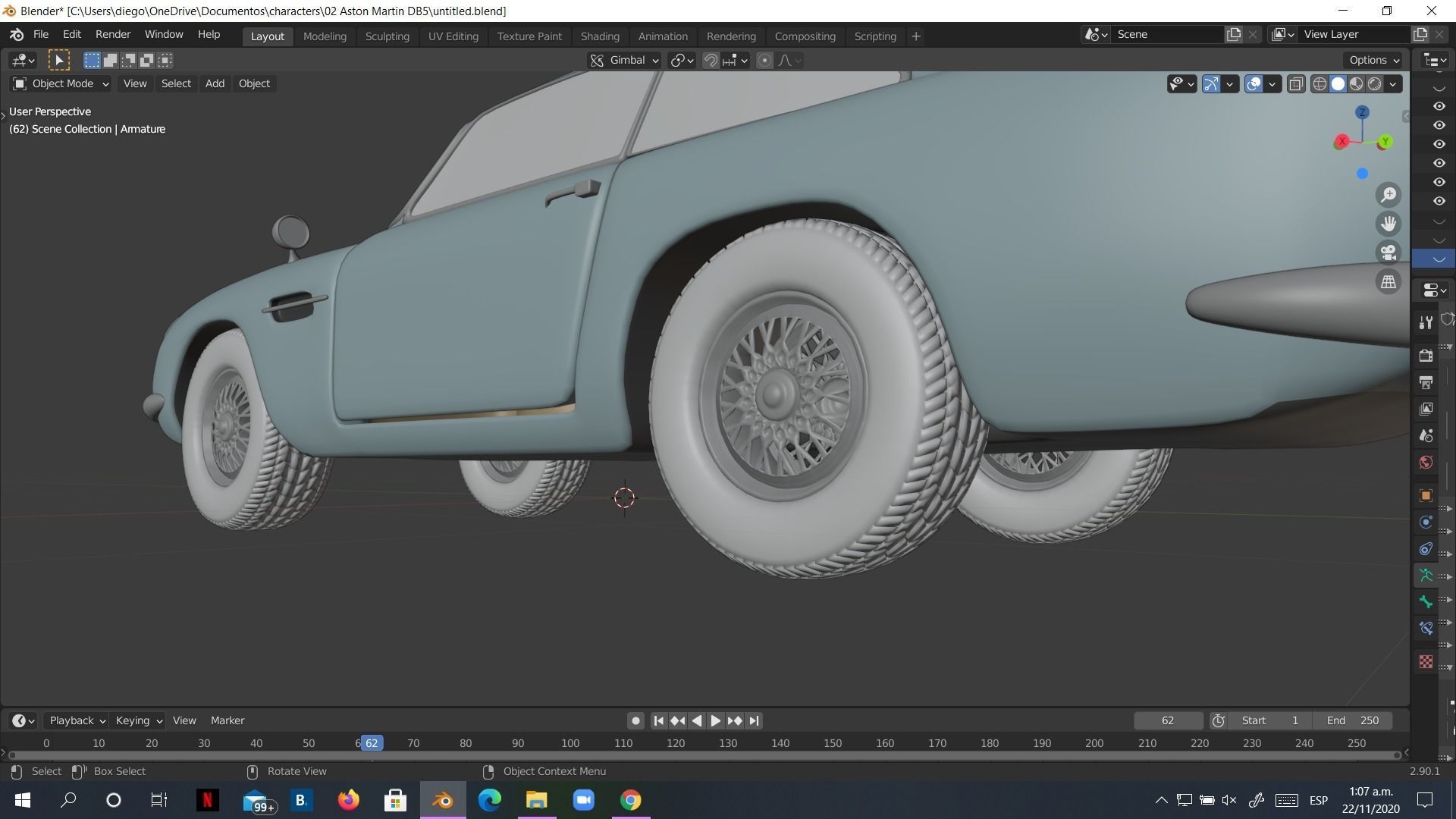 Aston Martin DB5 Car 3D model rigged 3D model_19