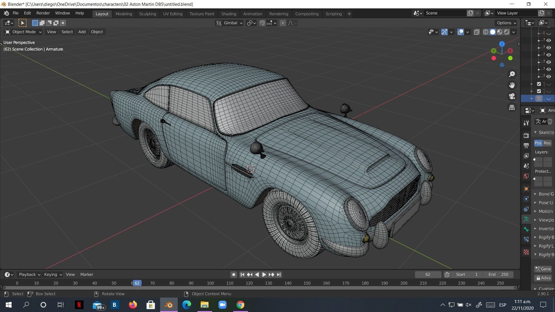 Aston Martin DB5 Car 3D model rigged 3D model_23