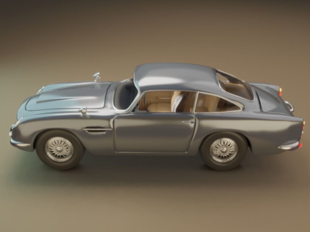 Aston Martin DB5 Car 3D model rigged 3D model_10