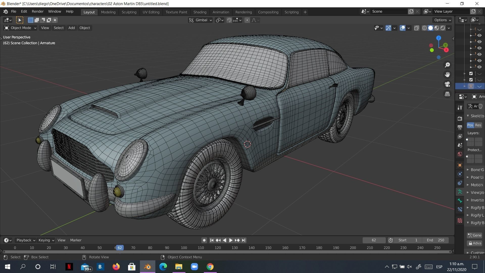 Aston Martin DB5 Car 3D model rigged 3D model_21