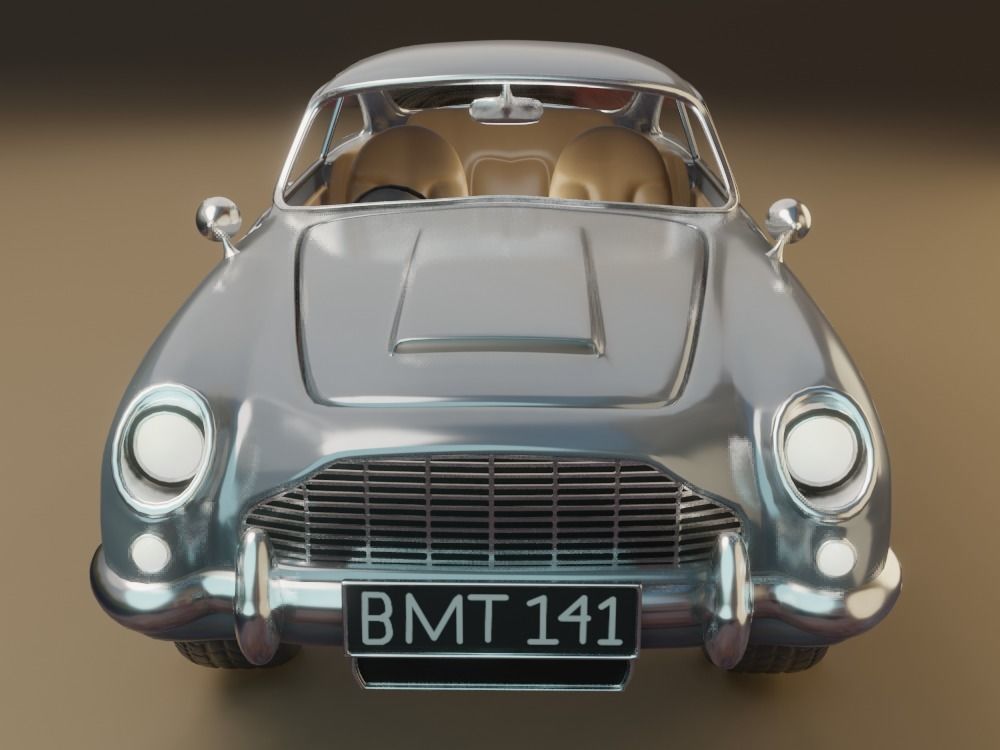 Aston Martin DB5 Car 3D model rigged 3D model_2