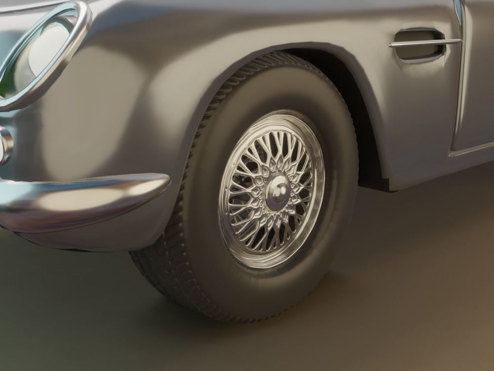 Aston Martin DB5 Car 3D model rigged 3D model_11