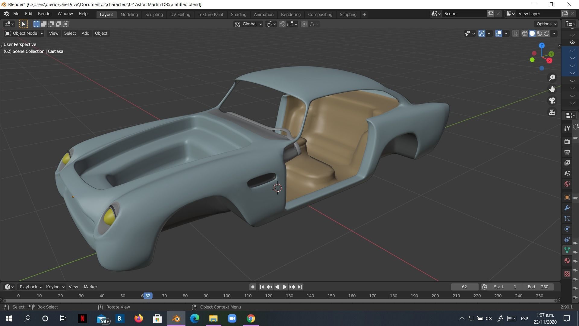 Aston Martin DB5 Car 3D model rigged 3D model_31
