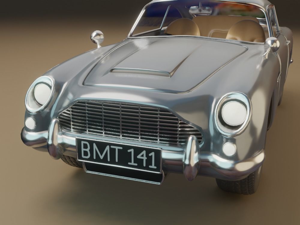 Aston Martin DB5 Car 3D model rigged 3D model_35