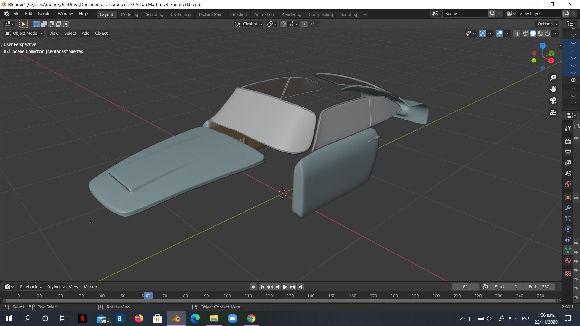 Aston Martin DB5 Car 3D model rigged 3D model_30