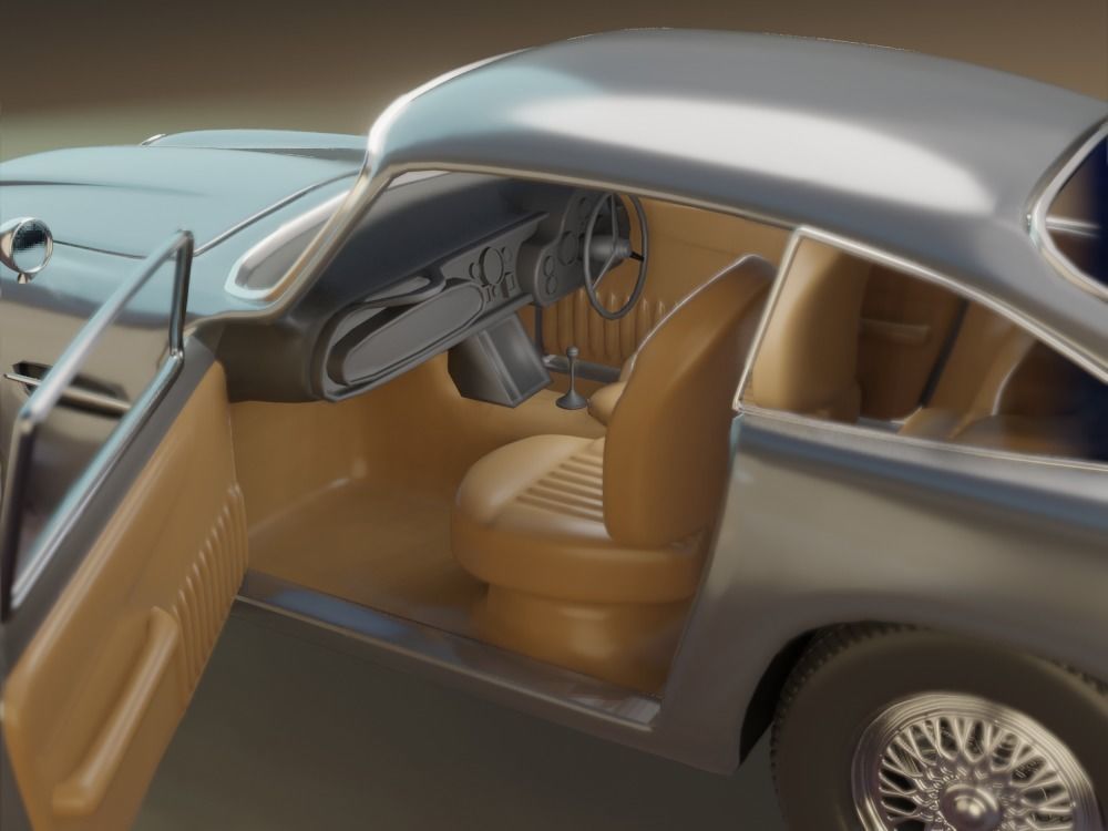 Aston Martin DB5 Car 3D model rigged 3D model_8