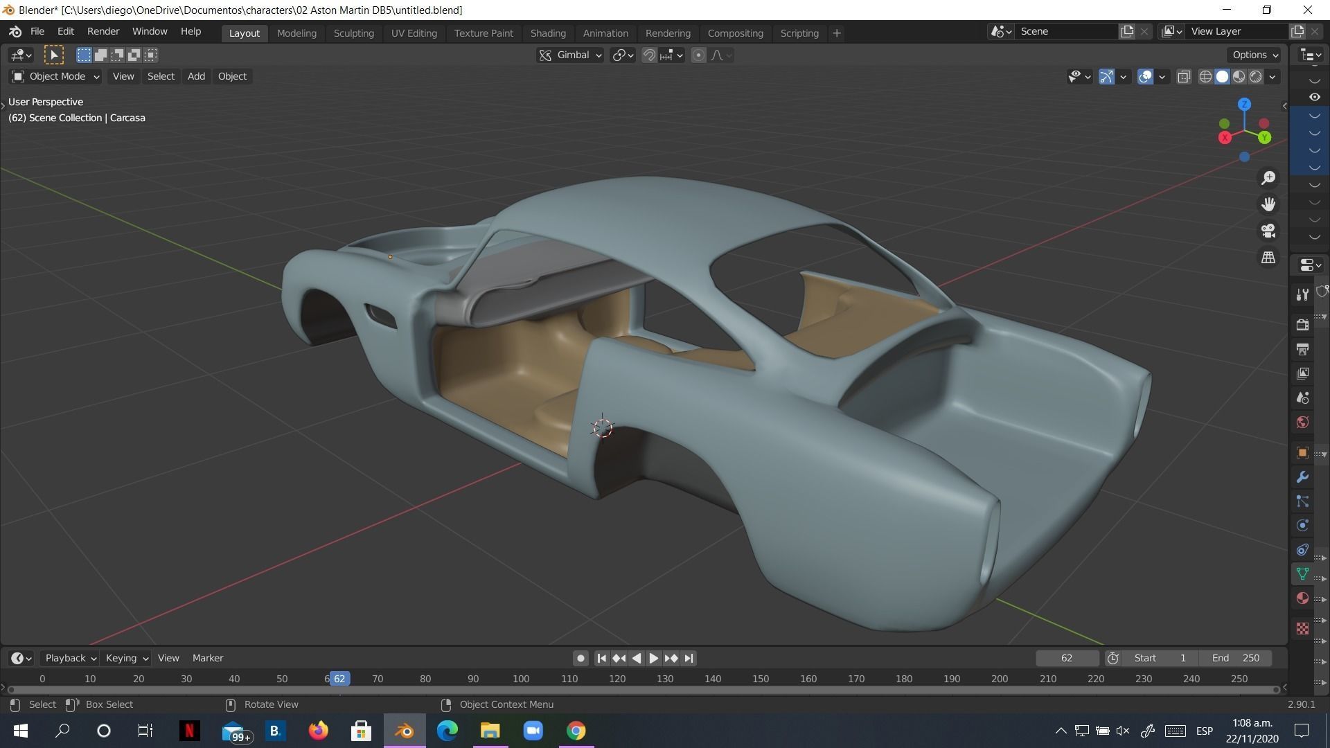 Aston Martin DB5 Car 3D model rigged 3D model_15