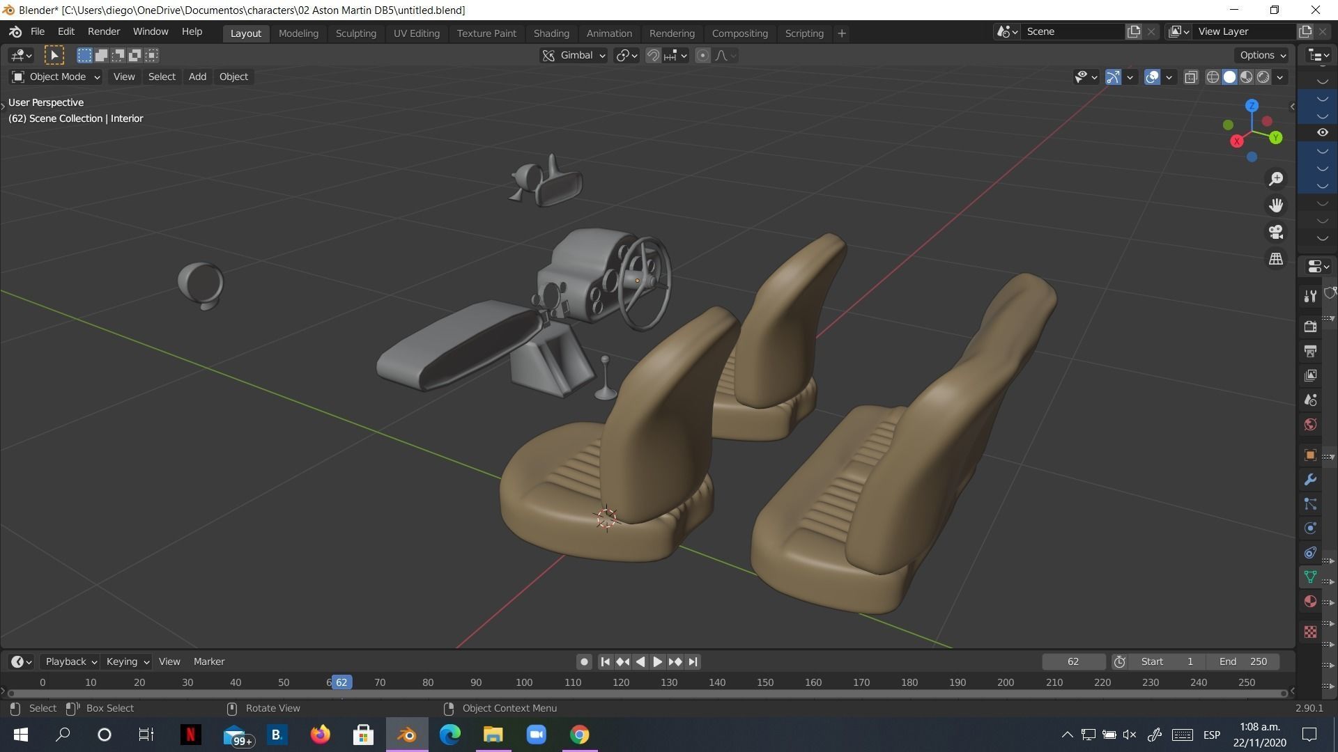 Aston Martin DB5 Car 3D model rigged 3D model_28