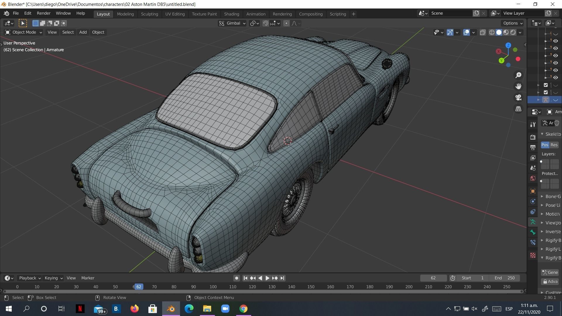 Aston Martin DB5 Car 3D model rigged 3D model_24
