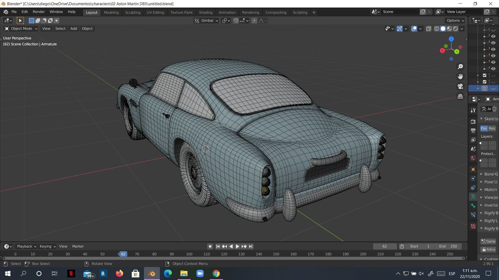 Aston Martin DB5 Car 3D model rigged 3D model_13