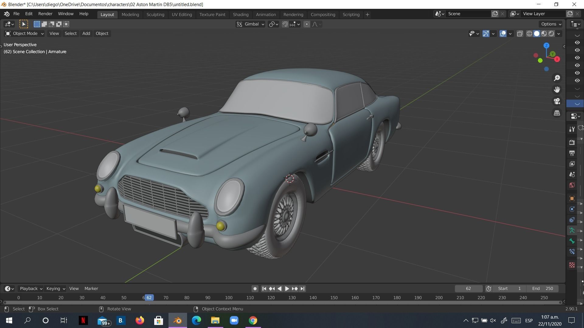 Aston Martin DB5 Car 3D model rigged 3D model_16