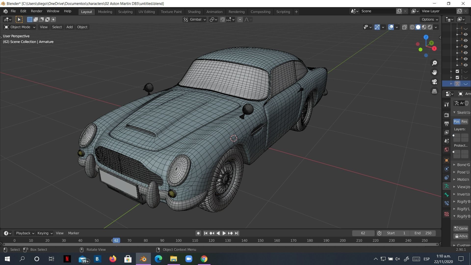 Aston Martin DB5 Car 3D model rigged 3D model_25