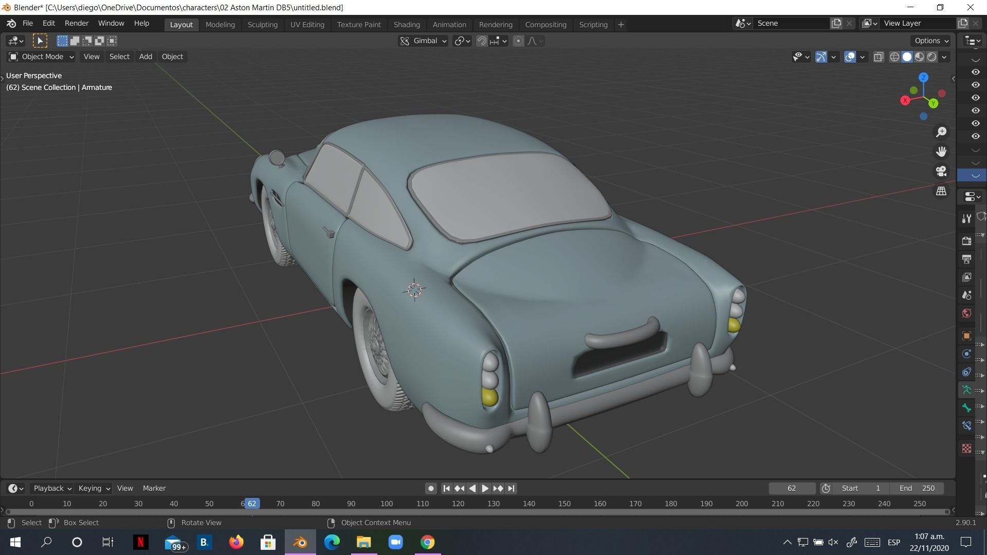 Aston Martin DB5 Car 3D model rigged 3D model_27