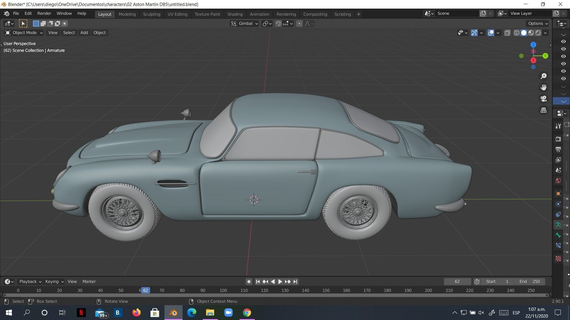 Aston Martin DB5 Car 3D model rigged 3D model_18