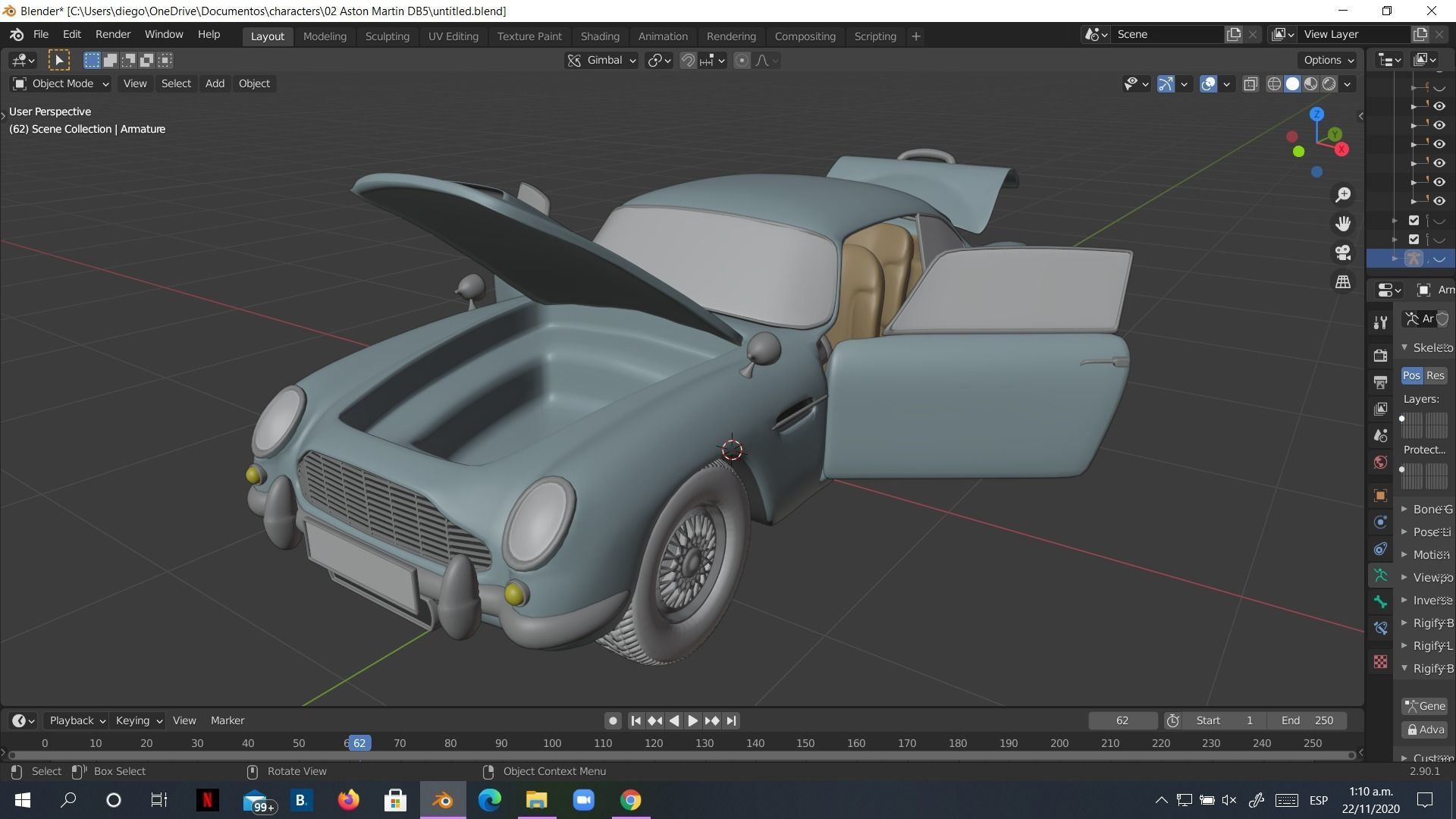 Aston Martin DB5 Car 3D model rigged 3D model_12