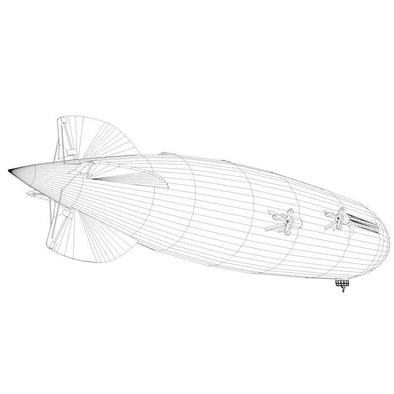 Zeppelin Hindenburg OUTDATED 3D model_7