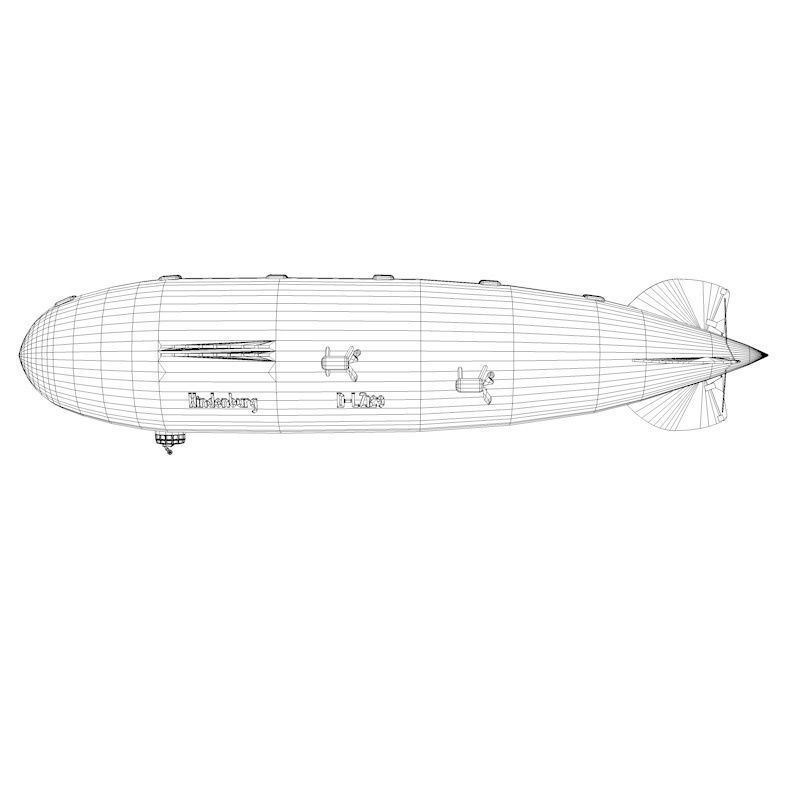 Zeppelin Hindenburg OUTDATED 3D model_6