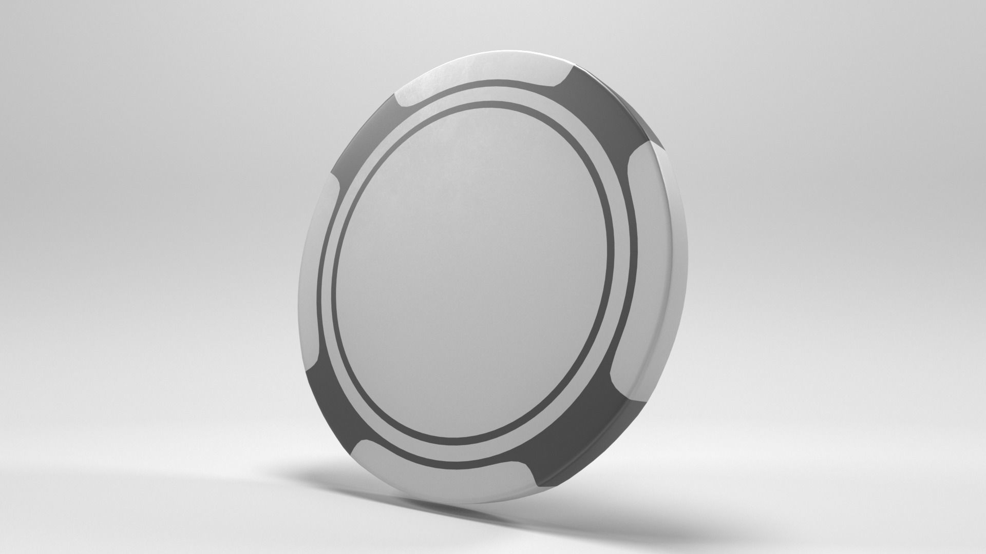 Poker Chips Black and White 3D model_3