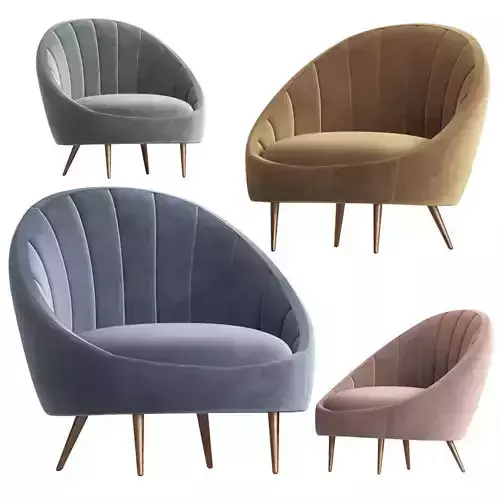 Ether Padded Strip Armchair