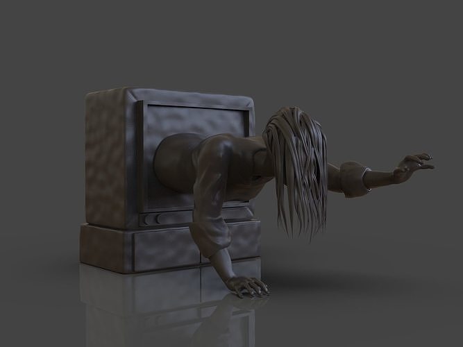 Sadako Ringu plus Timelapse 3D print model