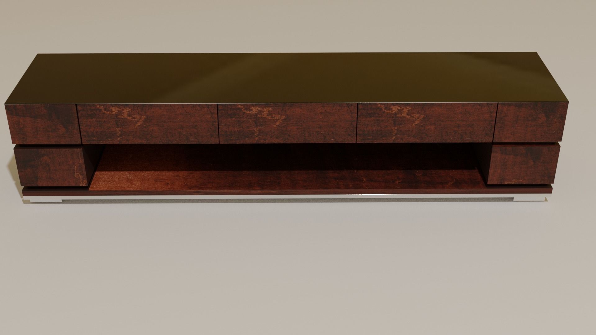 Modern Sideboard Low-poly 3D model_2