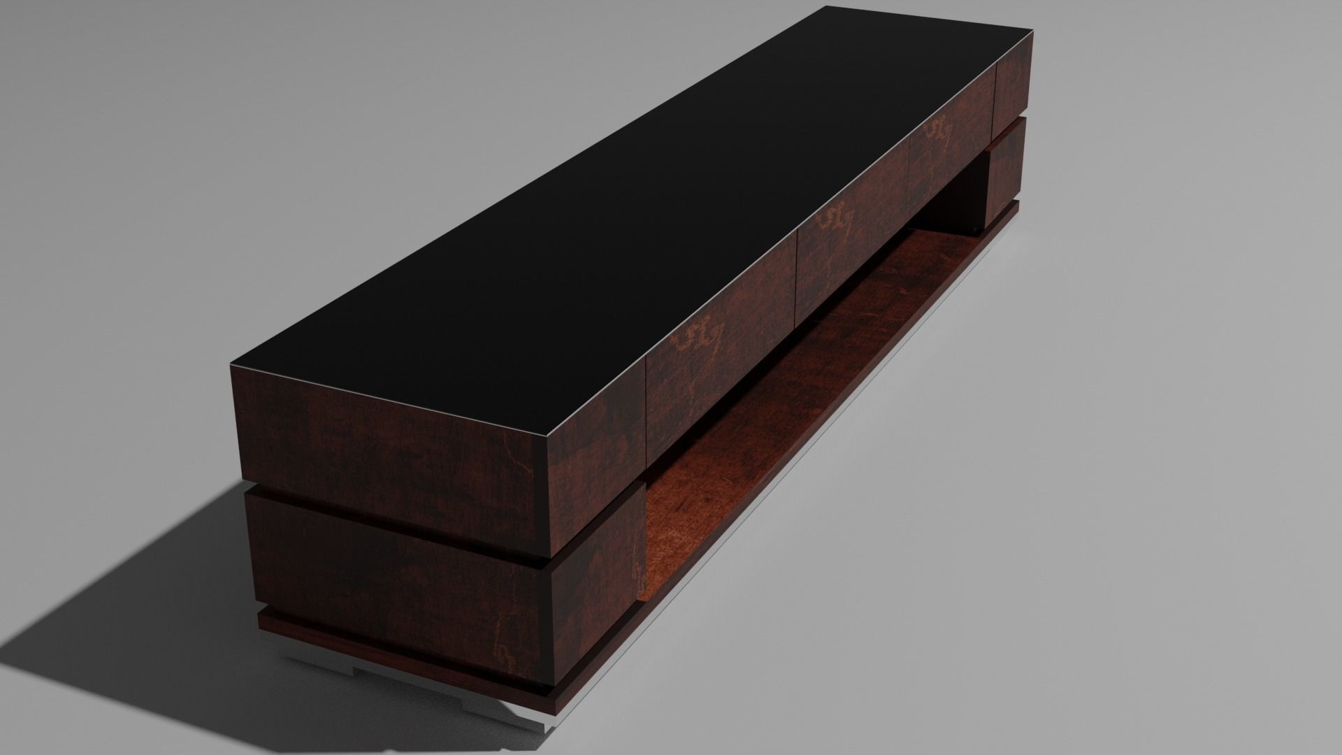 Modern Sideboard Low-poly 3D model_3