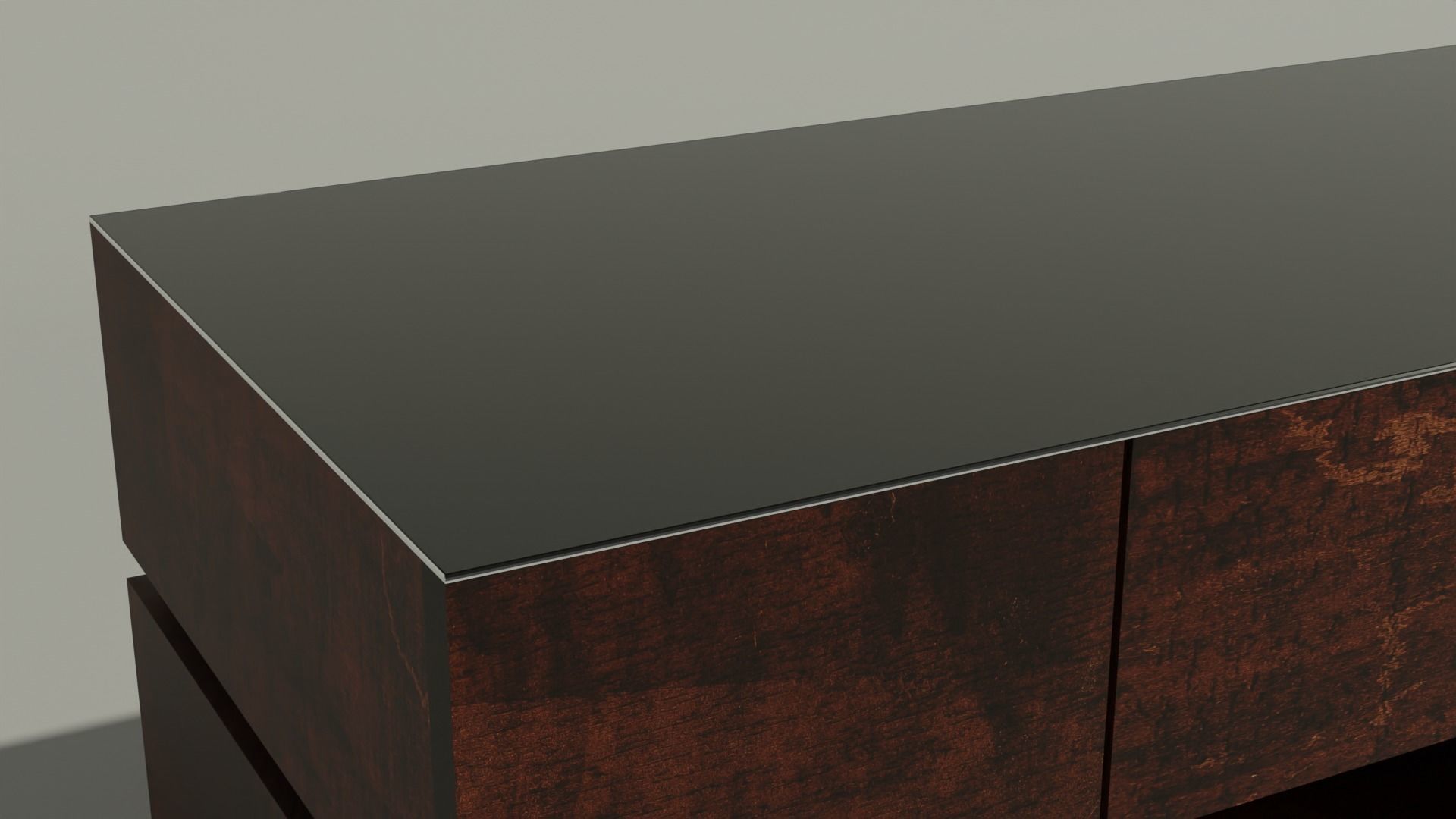 Modern Sideboard Low-poly 3D model_1
