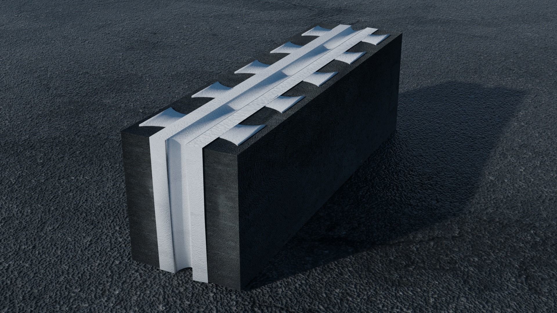 Foamblock - PBR Low Poly concrete block 3D model | CGTrader